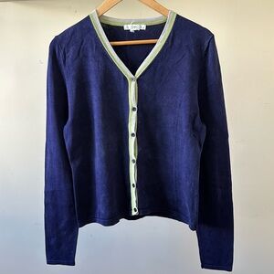 Women's Navy Blue Cardigan Sweater